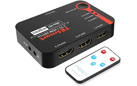 Interruptor HDMI 3 en 1 salida TESmart 3 puerto HDMI Switcher 4K 60Hz soporta HD 4K 3D 1080P