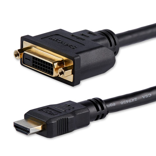  Adaptador de 20cm HDMI a DVI - DVI-D Hembra - HDMI Macho - Adaptadores - Startech