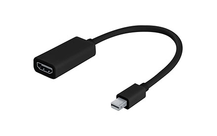 Argom Adaptador Mini DisplayPort a HDMI - Mini DisplayPort Macho/HDMI Hembra, para conectar Monitores a Portátiles con puerto Mini Displayport, entre otros