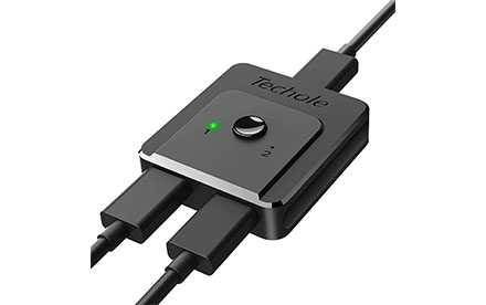 Conmutador HDMI 4K HDMI Splitter-Techole actualizado bidireccional HDMI 1 en 2 hacia fuera o 2 en 1, divisor de conmutador HDMI compatible con 4K 3D HD 1080P para Xbox PS4 Fire Stick Roku HDTV (cable HDMI no incluido).